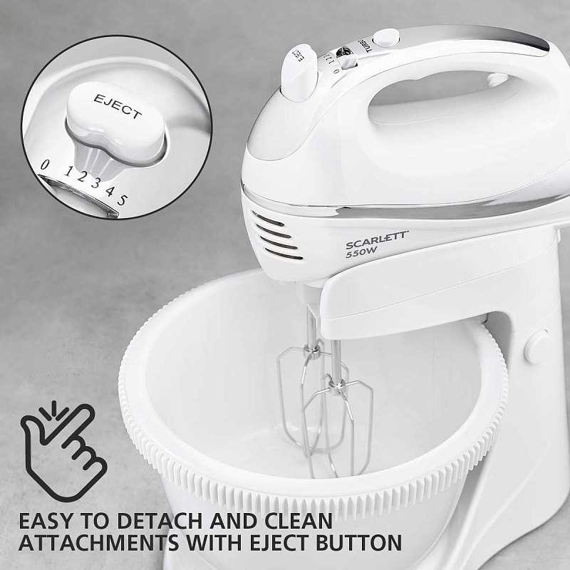 Mixer with bowl Scarlett SC-HM40B01 - Характеристики - 4
