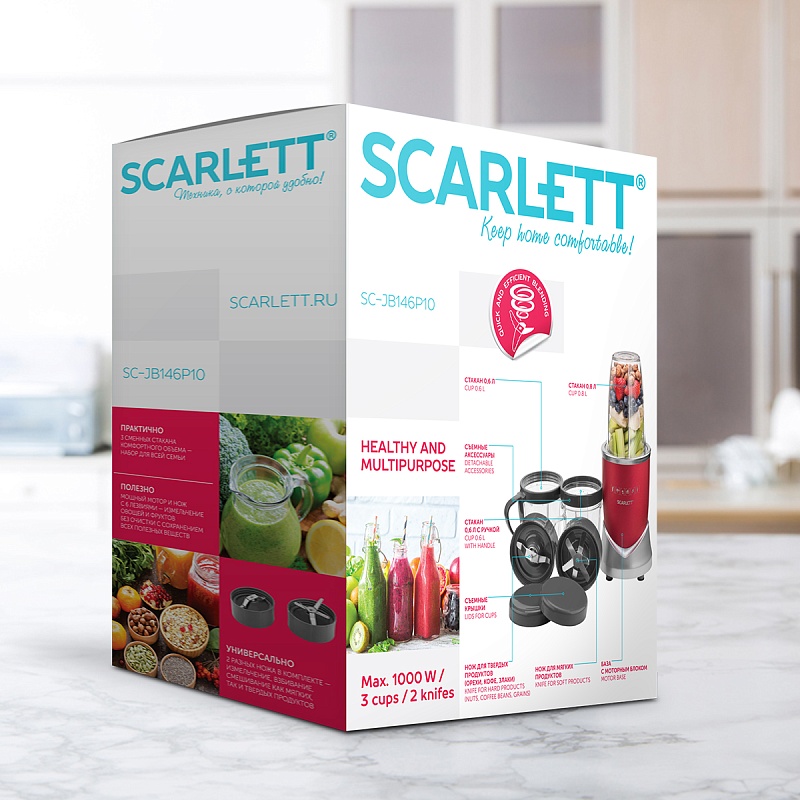 Kitchen processor-blender Scarlett SC-JB146P10 - Характеристики - 4
